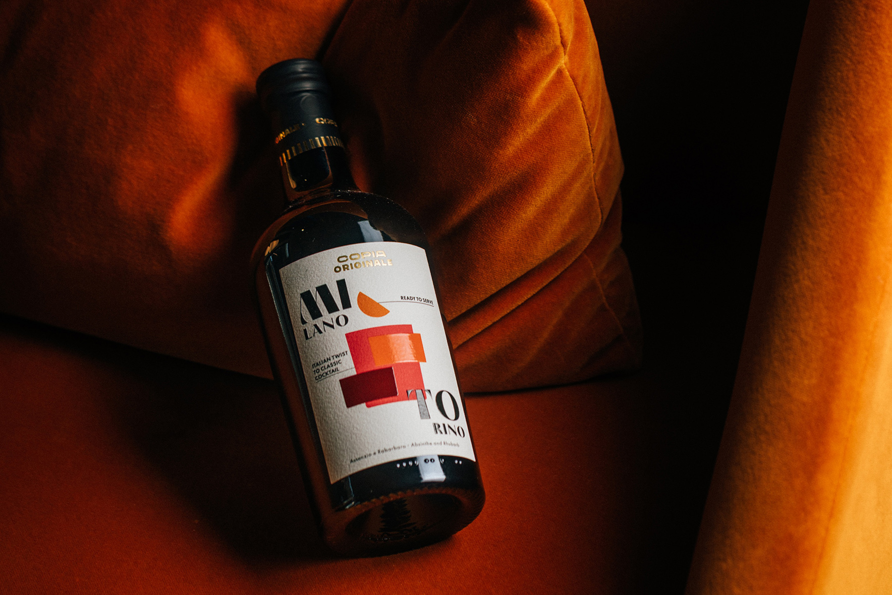 Design etichetta per linea Cocktail pronti Ready to Drink - Copia Originale MITO - Milano torino