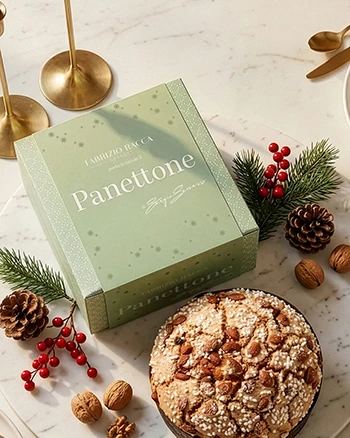 Design astuccio e packaging pasticceria Fabrizio Racca Torino